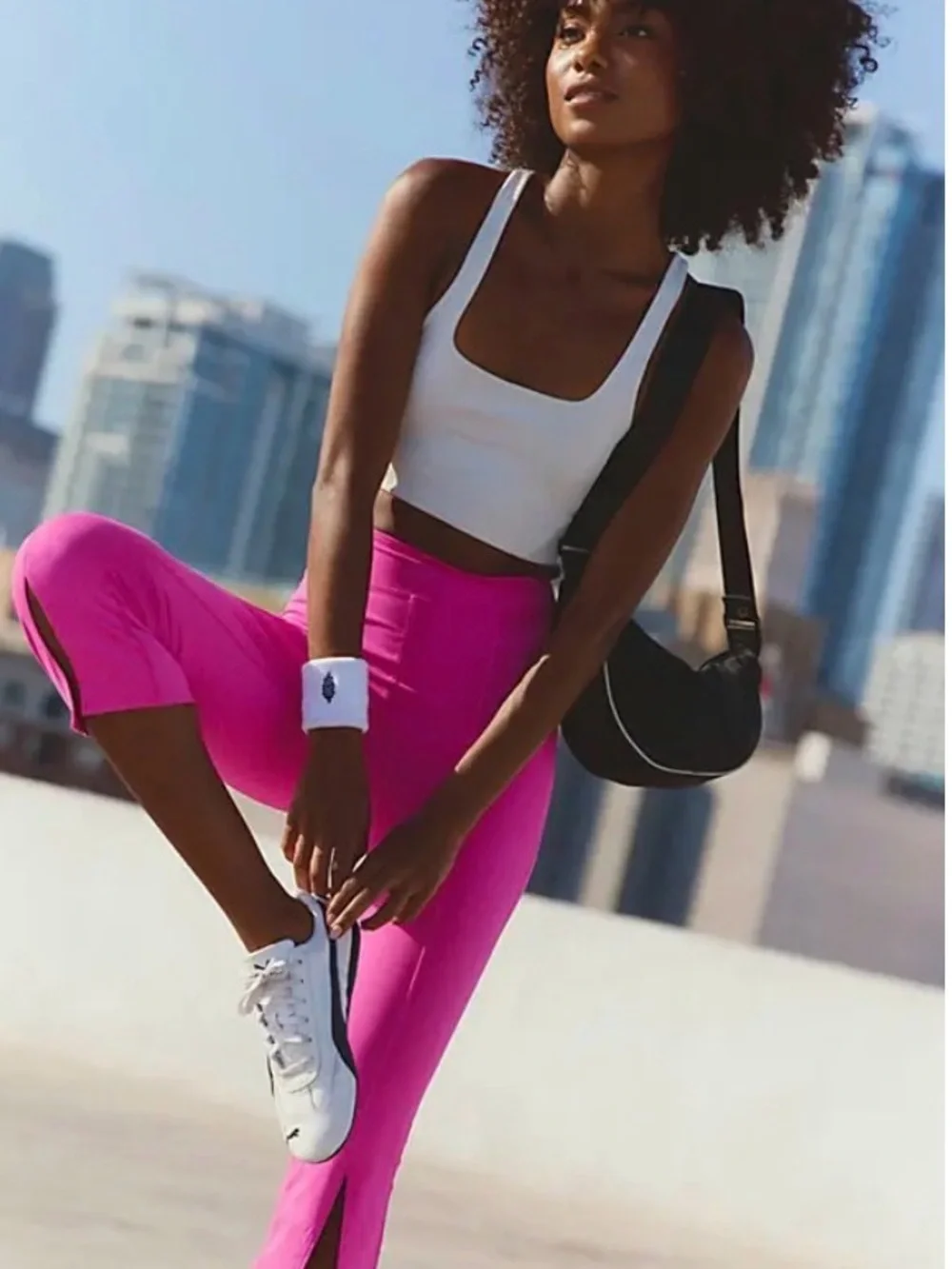 Free People Make It Happen Cropped Leggings. NWT. Living magenta